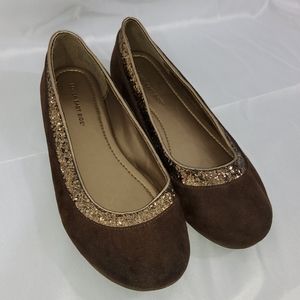🥿 Brown with gold glitter 🌞 everyday wear flats!